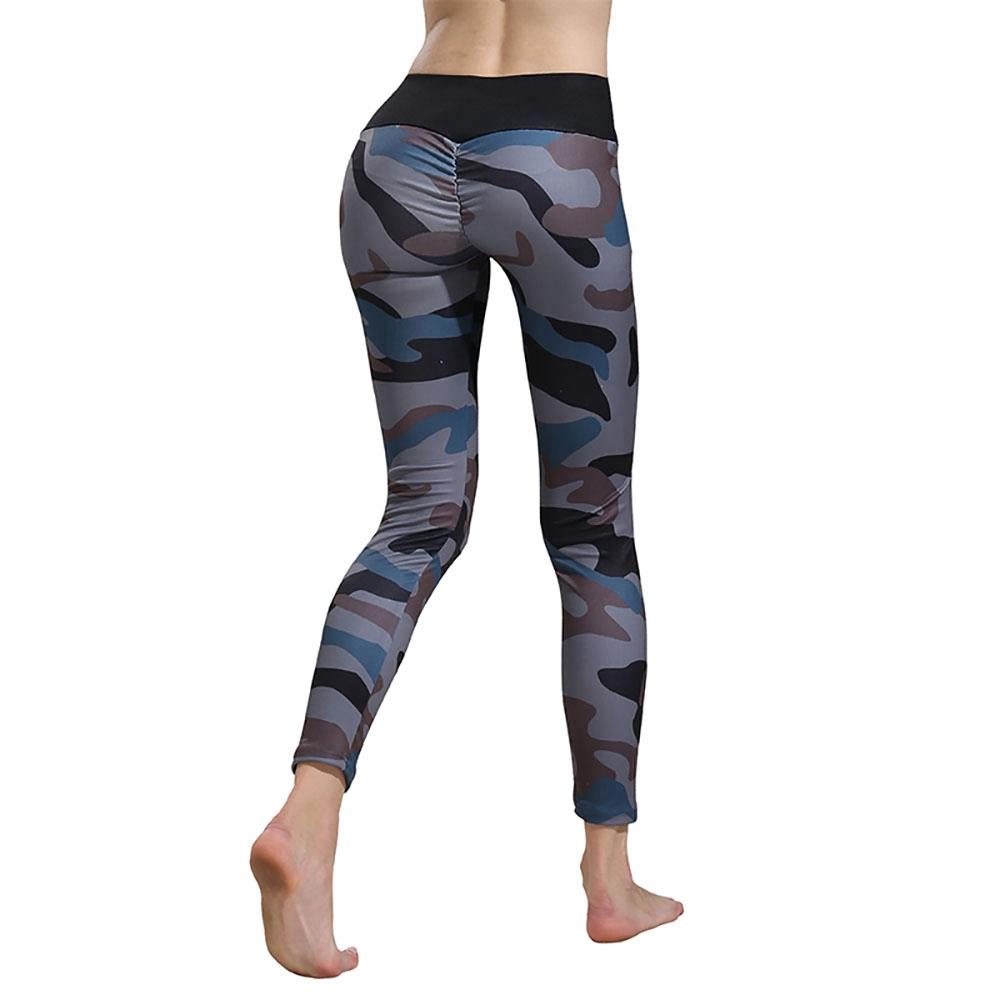 CK2231 Women Camouflage Yoga Pants Size S Dark Gray
