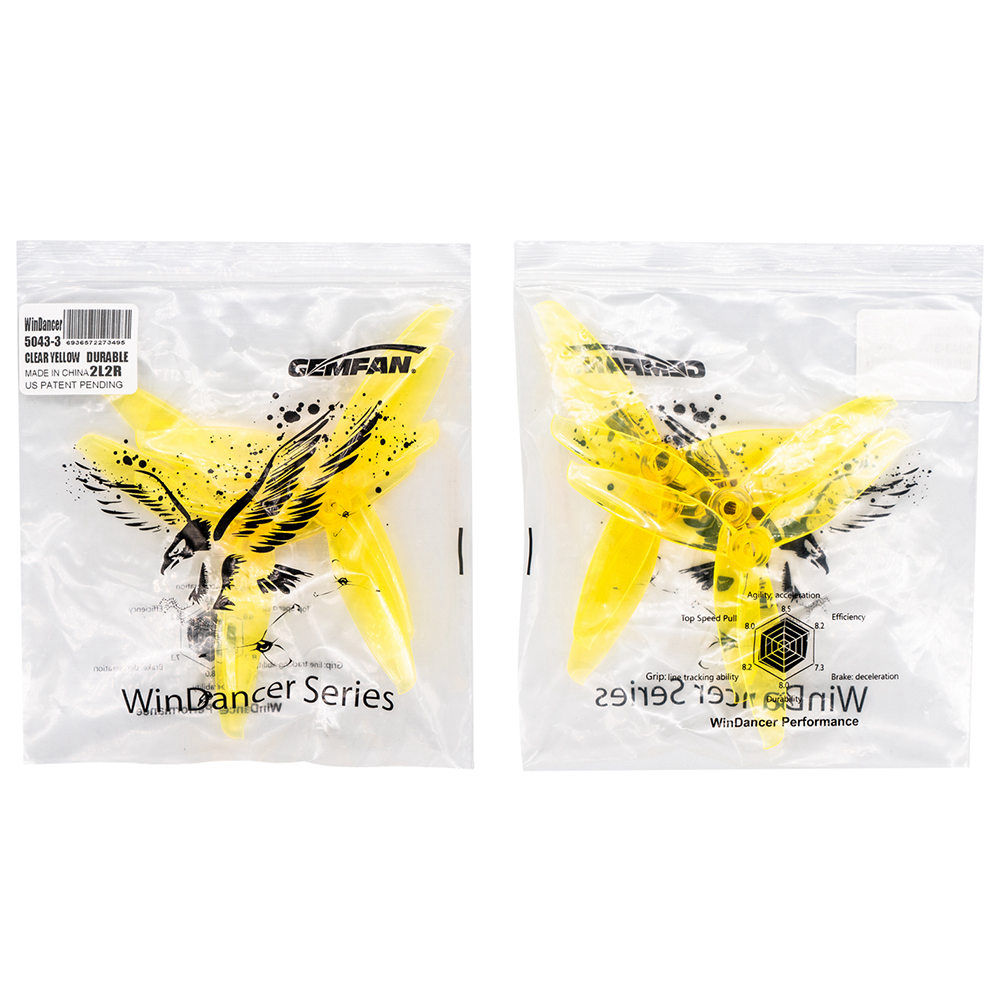Eliche Gemfan 5043 3 Pale 5 Pollici - Per Droni FPV Racing E Quadricotteri - Multicolore