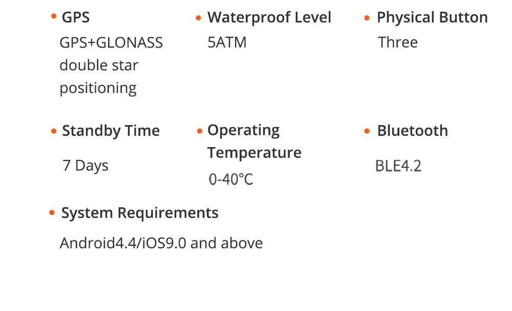 Makibes BR3 Smart Watch Support Strava 1.3 Inch IPS Color Touchscreen Built-in GPS Multi-sports Modes Heart Rate Monitor IP68 Waterproof Fitness Tracker - Gray