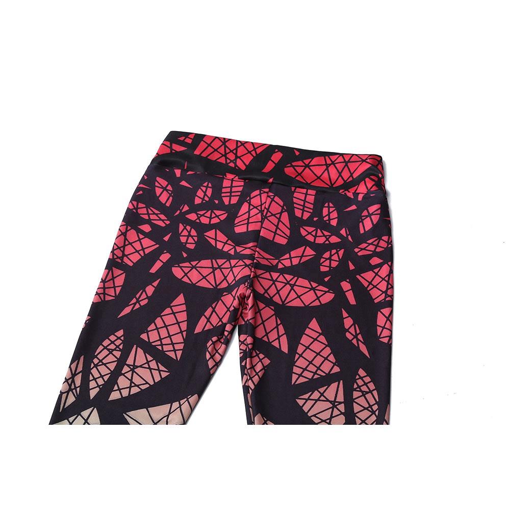 CK2236 Women Gradient Geometric Yoga Pants High-waist Leggings Size S - Fuchsia