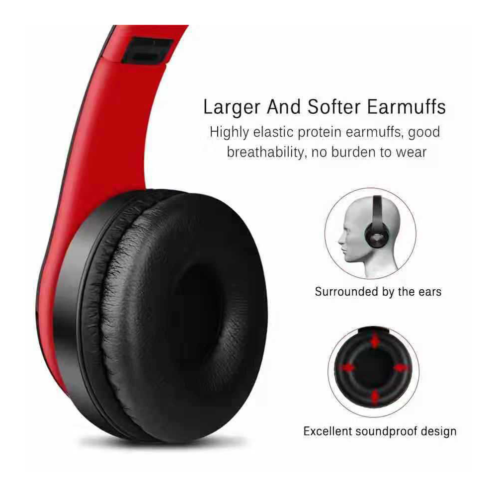 M3 Wireless Foldable Headphones Bluetooth 4.0 Stereo Sound Support TF Card FM - Black