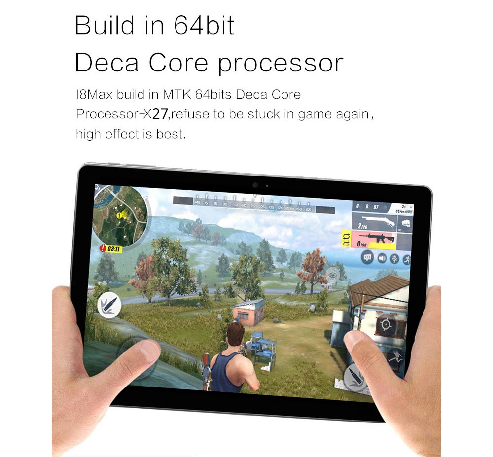 VOYO i8 Max 4G 10.1 Inch Tablet PC MT6797 Deca Core IPS 1920*1200 4GB RAM 64GB ROM Dual SIM Dual Standby Android 7.1 - Silver