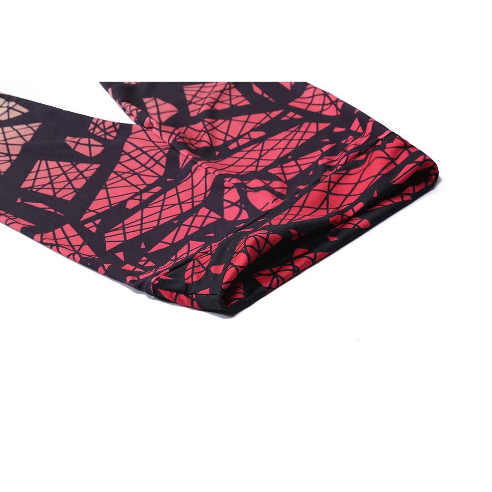 CK2236 Women Gradient Geometric Yoga Pants High-waist Leggings Size S - Fuchsia