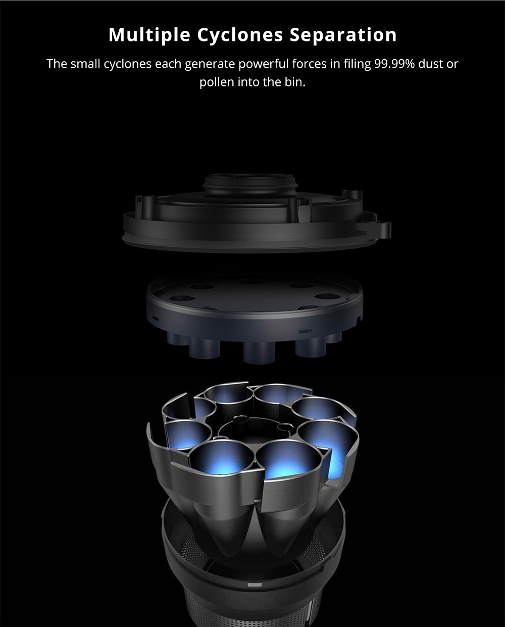 Xiaomi Dreame V9 Cordless Stick Vacuum Cleaner 20000 Pa Suction Anti-winding Hair Mite Cleaning 60 Minutes Run Time - White