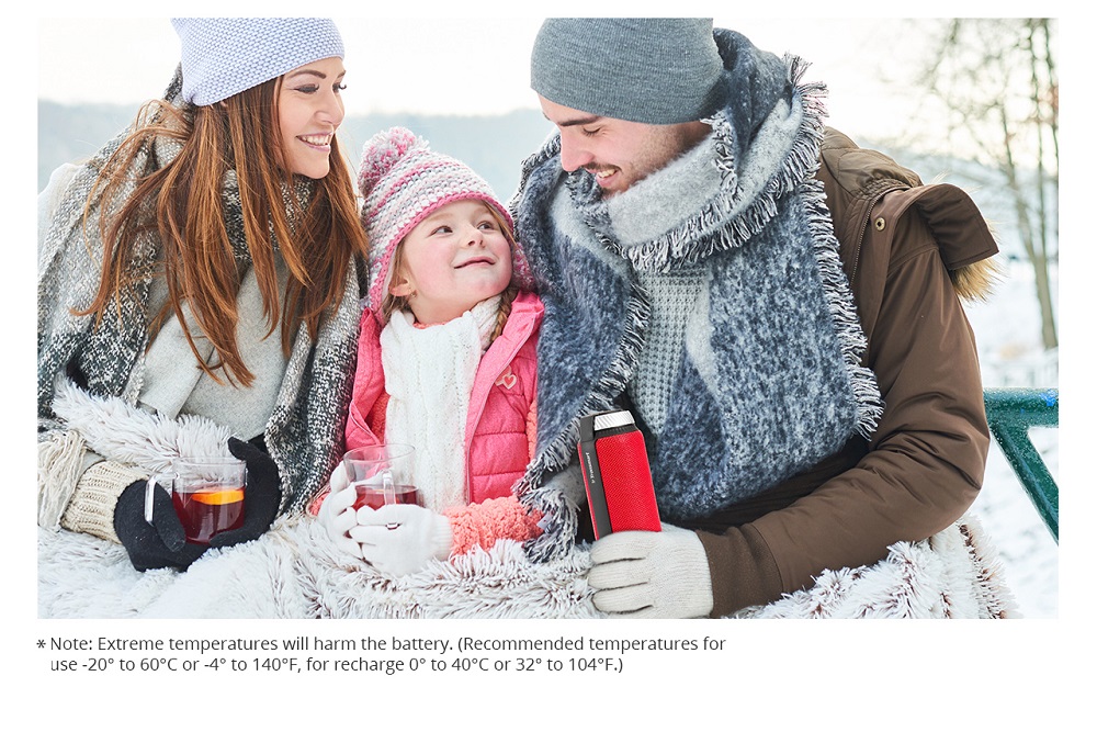 Tronsmart Element T6 25W Portable Bluetooth Speaker with 360 Degree Stereo Sound and Built-in Microphone - Red