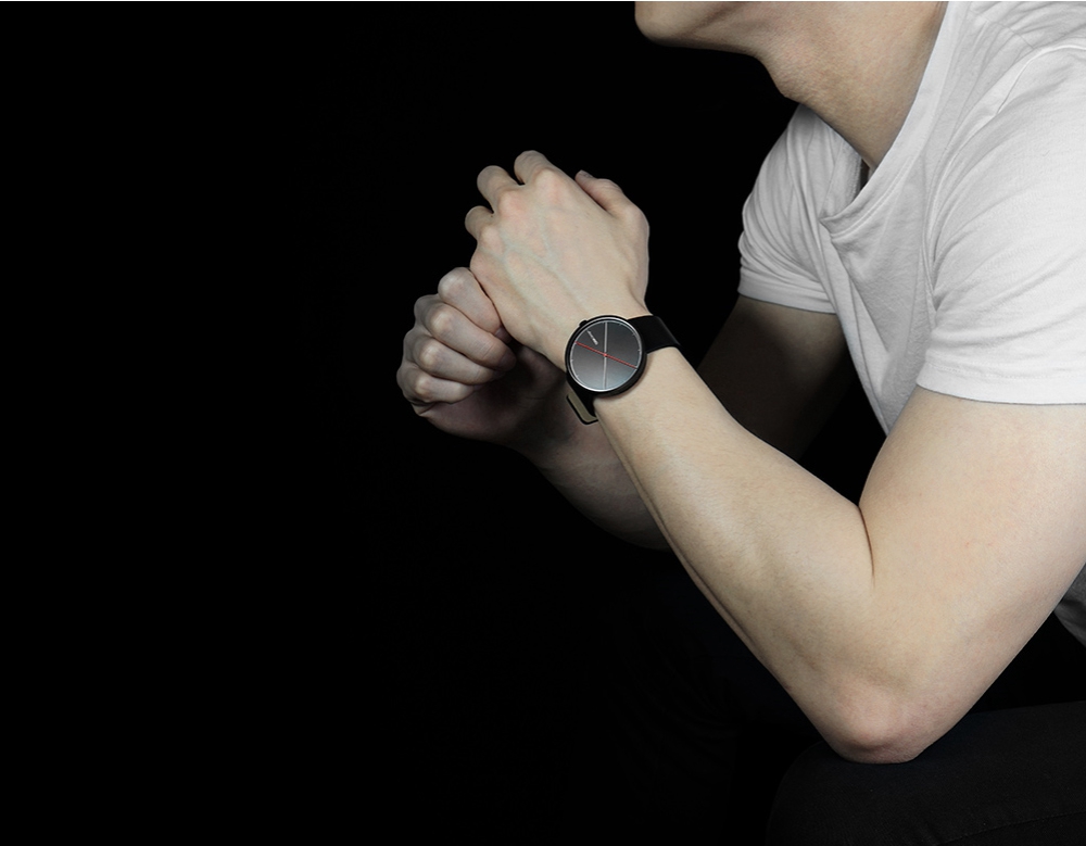 Xiaomi CIGA Design X Series Reddot Award Мужские кварцевые часы из натуральной кожи с ремешком D009-1-1 - черный
