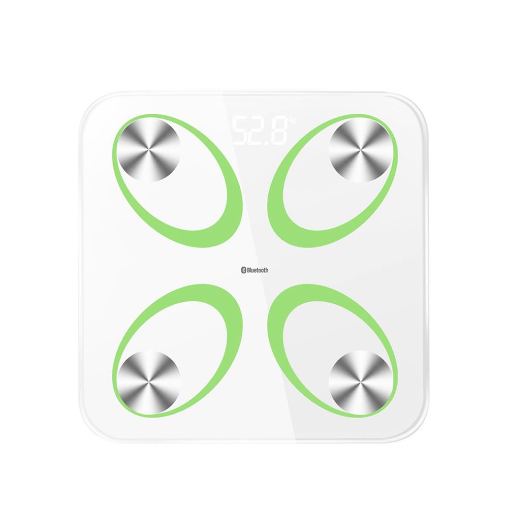 Smart Electronic Body Fat Scale LED Digital Display Bluetooth APP Control - Green