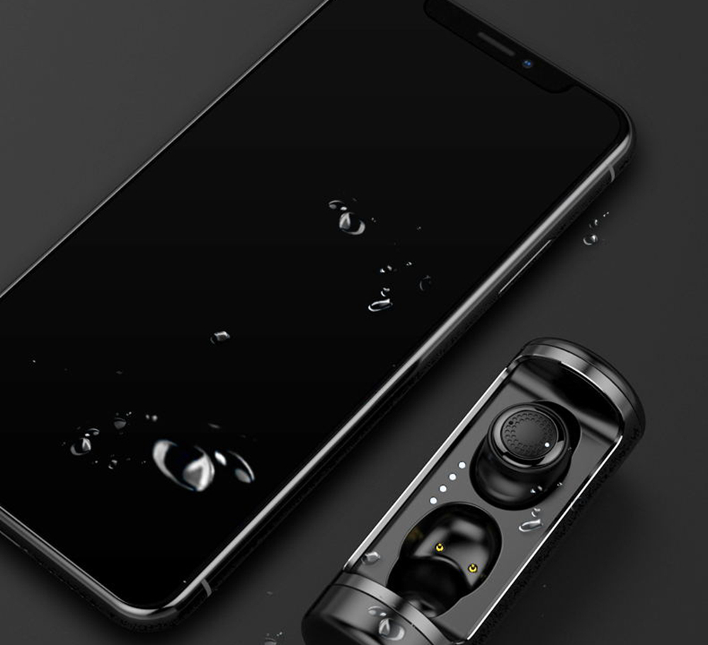 OVEVO Q63 TWS Bluetooth 5.0 Earbuds About 6 Hours Working Time IPX5 Water Resistant - Black