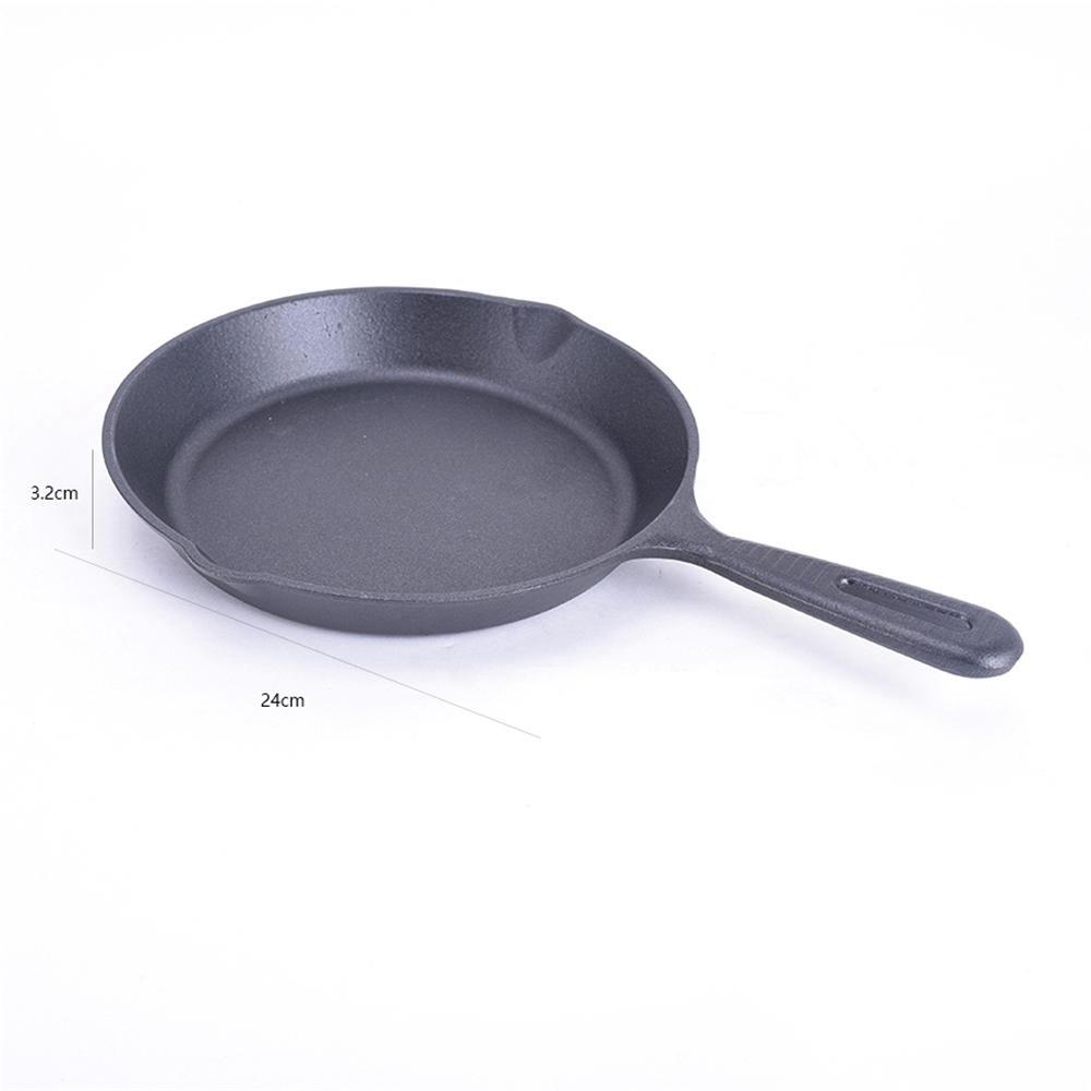 Handle Pot Frying Pan Cast Iron Skillet Wooden Cooking Tools Without Pot Lid