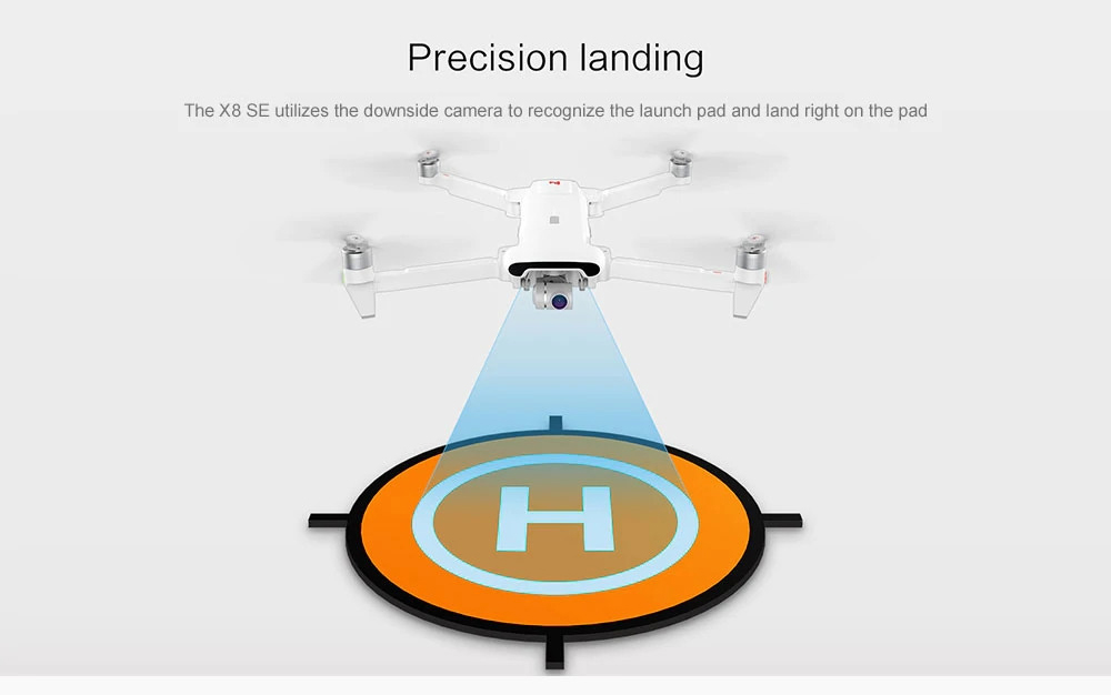 Xiaomi FIMI X8 SE 4K 5KM GPS WiFi FPV Foldable RC Drone with 3-Axis Gimbal 33mins Flight Time RTF - White