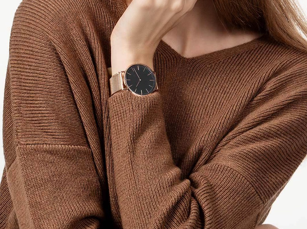 Xiaomi TwentySeventeen 5.5MM Ultra-thin Quartz Watch Synthetic Sapphire Lens Stainless Steel Strap - Black