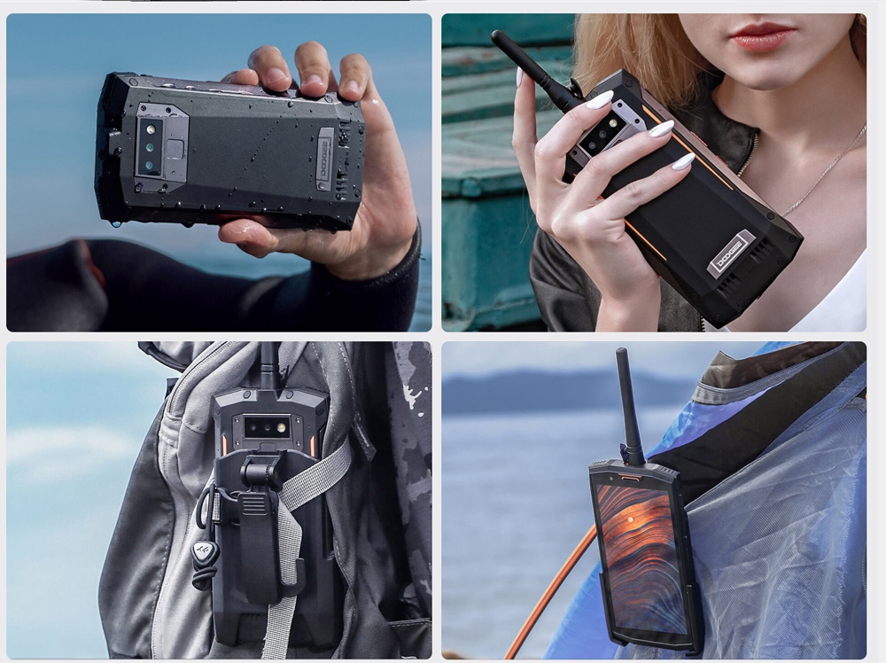 DOOGEE S80 5.99 Inch 4G LTE Smartphone Helio P23 6GB 64GB 12.0MP+5.0MP Dual Rear Cameras Android 8.1 IP68 Walkie Talkie NFC 10080mAh - Black