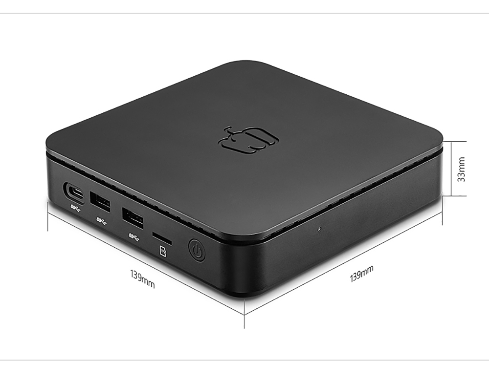 Pepper Jobs GLK-UC2X Intel Gemini Lake N4100 Windows 10 License 4GB DDR4 64GB eMMC Mini PC Triple 4K 60Hz Output Dual Band WiFi Gigabit LAN Bluetooth USB3.0x2 HDMI