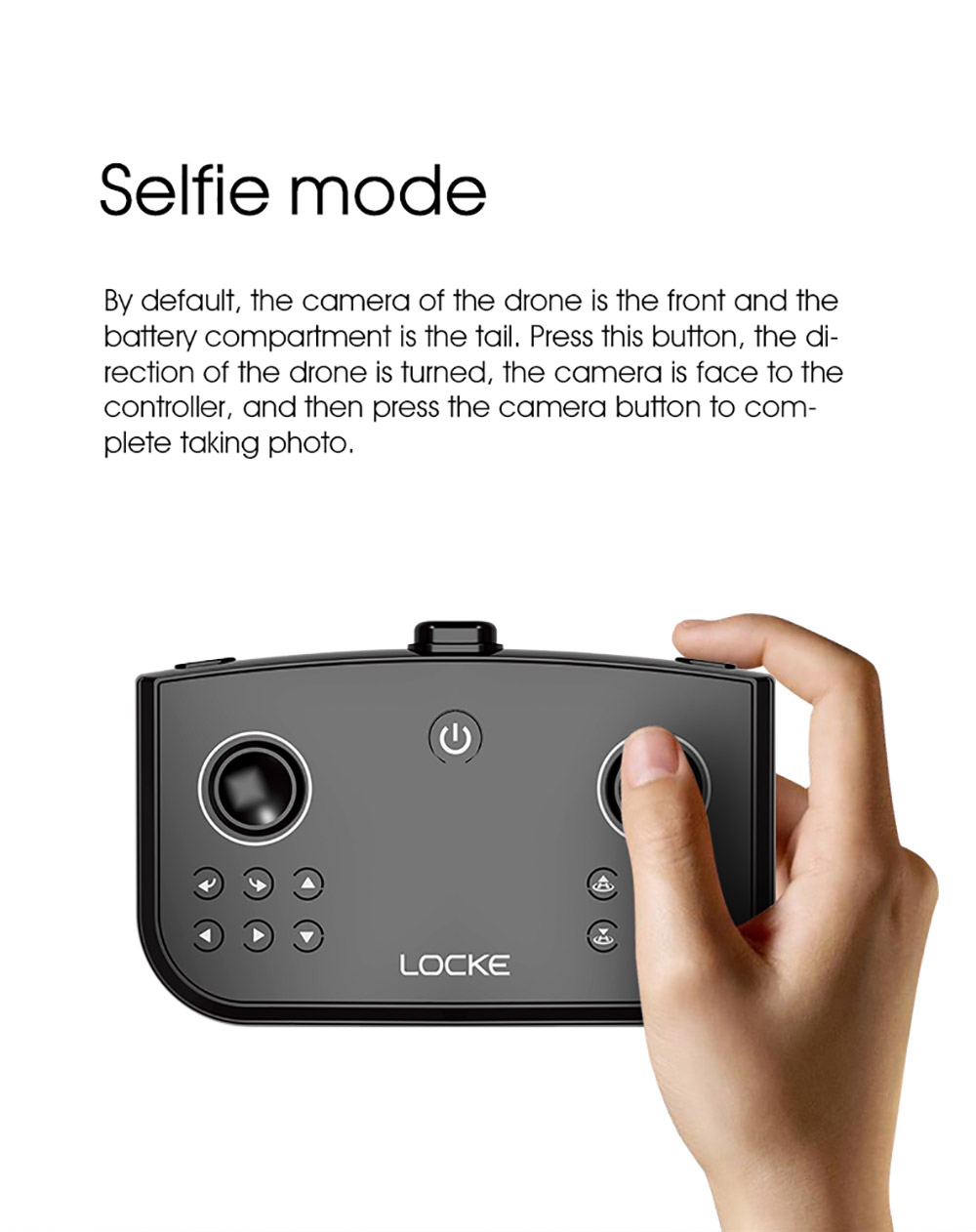 SHRC H2 Locke 2K WIFI FPV RC Quadcopter Smart Follow Optical Flow Positioning Mode RTF Black - Two Battery