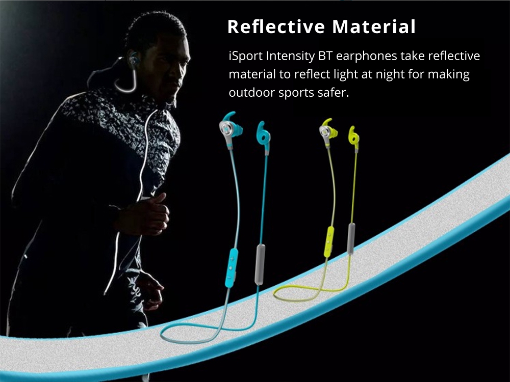 MONSTER iSport Intensity Bluetooth Earphones Water Resistant Noise Reduction - Green