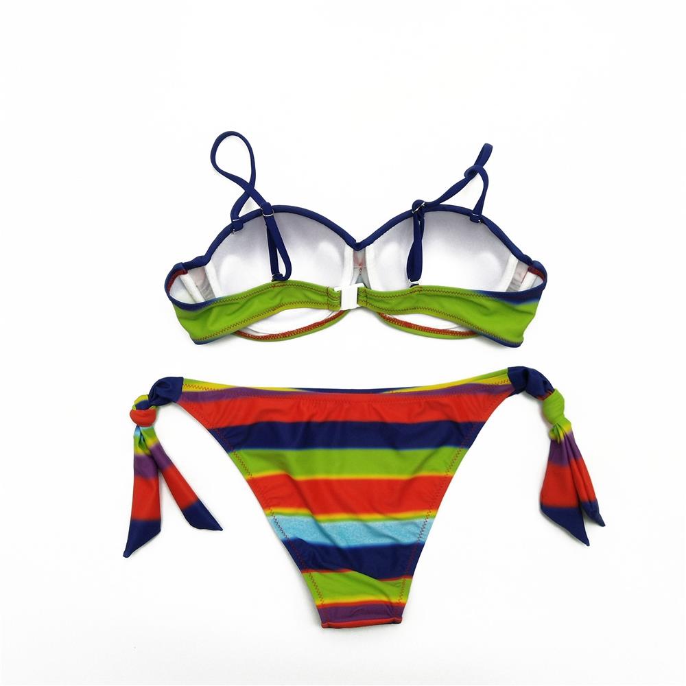 BK88 Striped Two-piece Swimwear Size S - Multi-Color