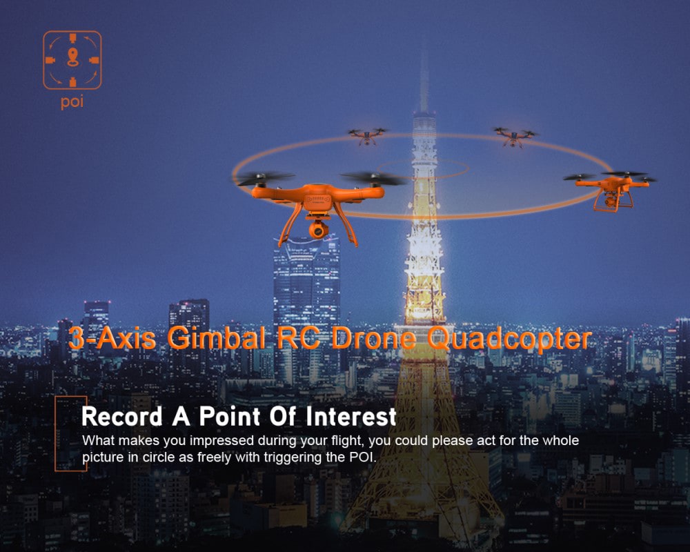 Wingsland M1 1080P 5.8G GPS FPV RC Drone With 3-Axis Gimbal 25mins Flight Time RTF