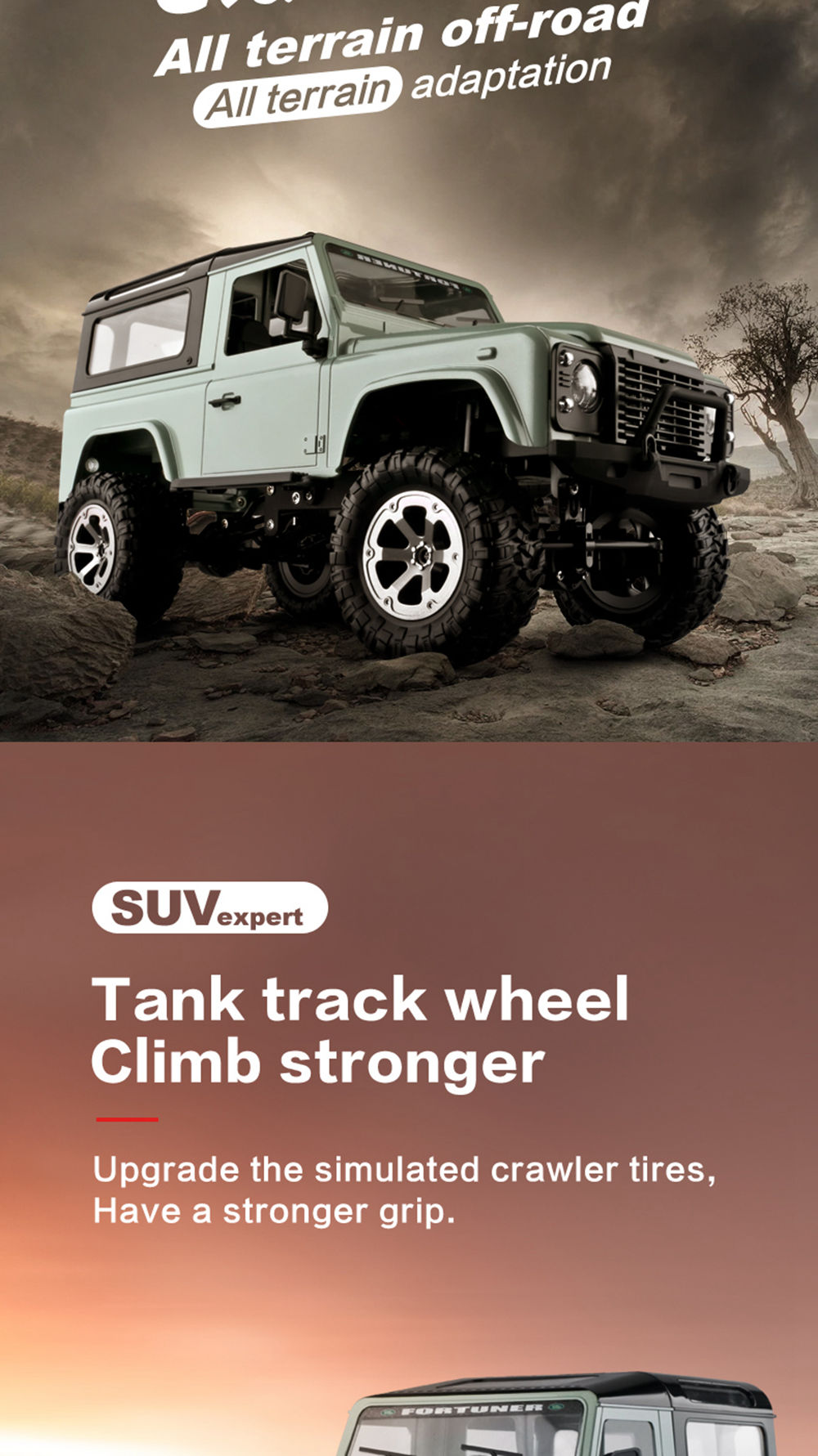 Fayee FY003B 2.4G 1:16 4WD Metal Frame Off-road RC Car RTR Snow Tires - Yellow