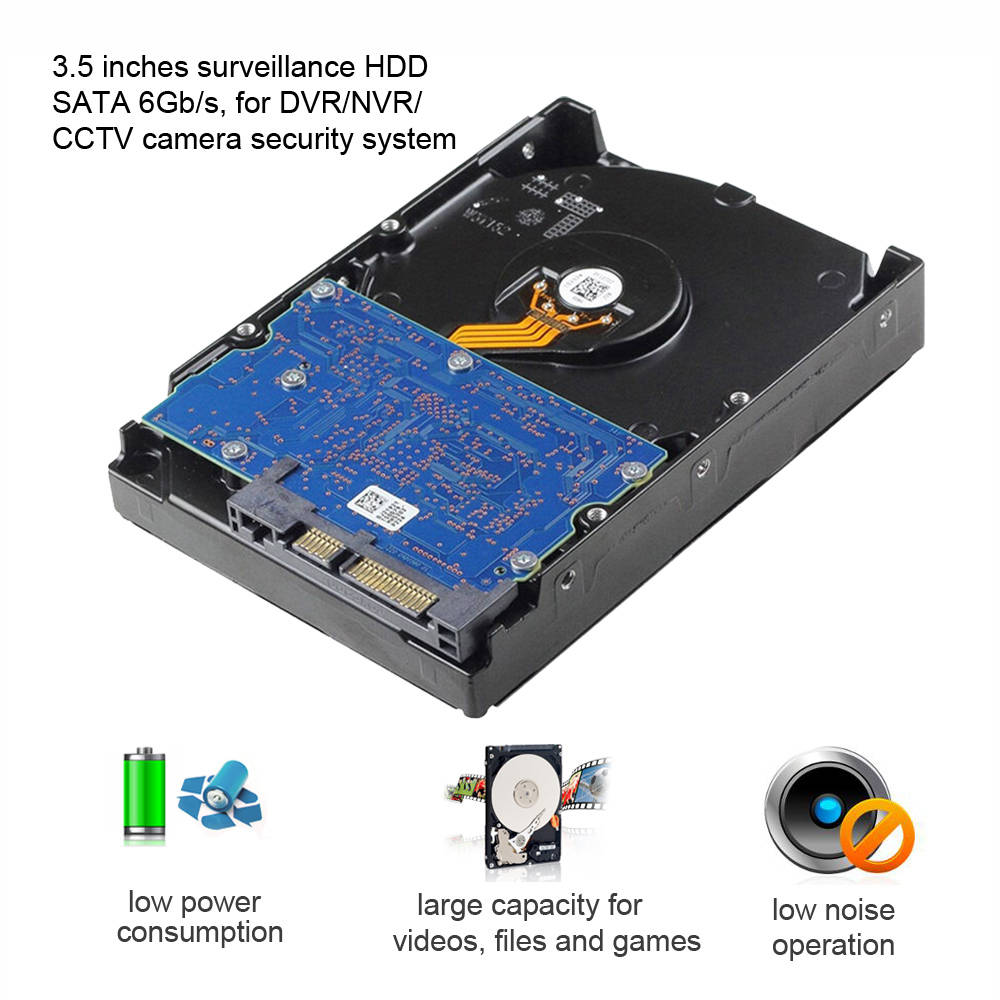 TOSHIBA DT01ABA200V 2TB Surveillance Specialised Storage 3.5 Inch HDD SATA3 5700 RPM - Silver