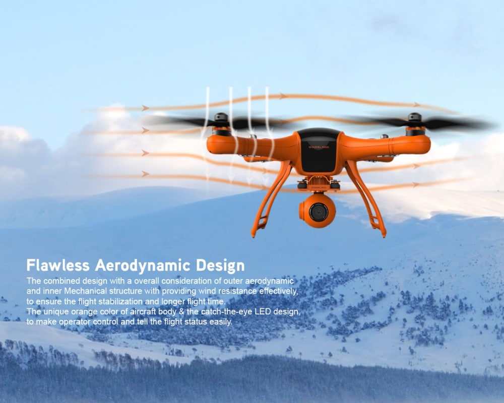 Wingsland M1 1080P 5.8G GPS FPV RC Drone With 3-Axis Gimbal 25mins Flight Time RTF