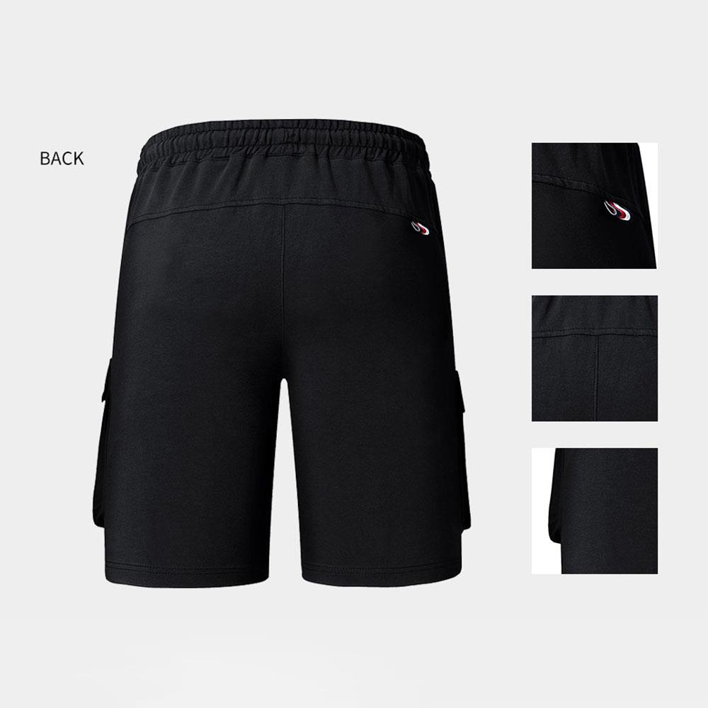 DK17 Men Casual Sports Tethers Shorts Fifth Pants Loose Breathable Size S - Gray