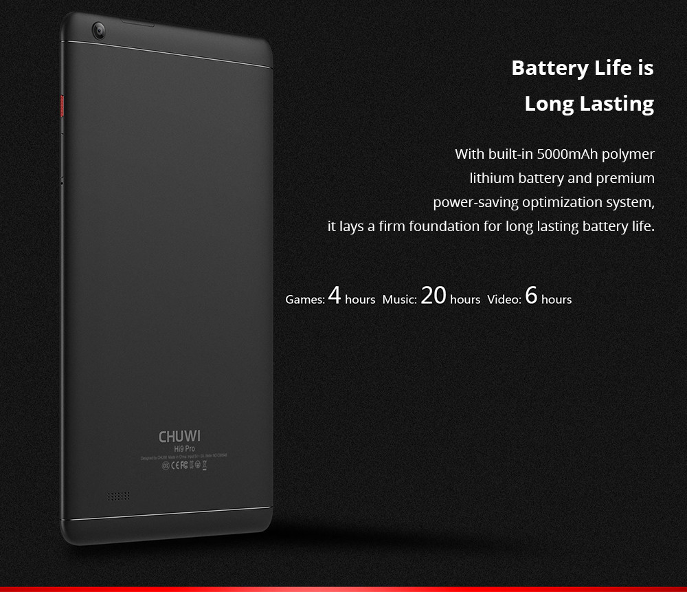 Chuwi Hi9 Pro 4G LTE Phablet MTK6797 Deca Core 8.4" IPS 2K 2560*1600 3GB RAM 32GB ROM Android 8.0 Dual SIM Dual Standby Built-in GPS GLONASS - Black