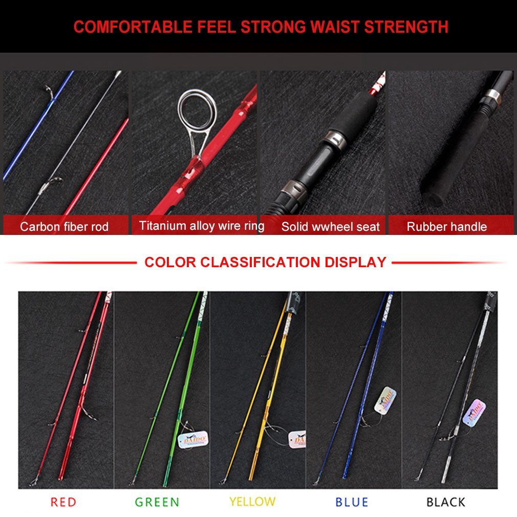 Solid High Carbon Fiber Fishing Rod 135CM Random Color
