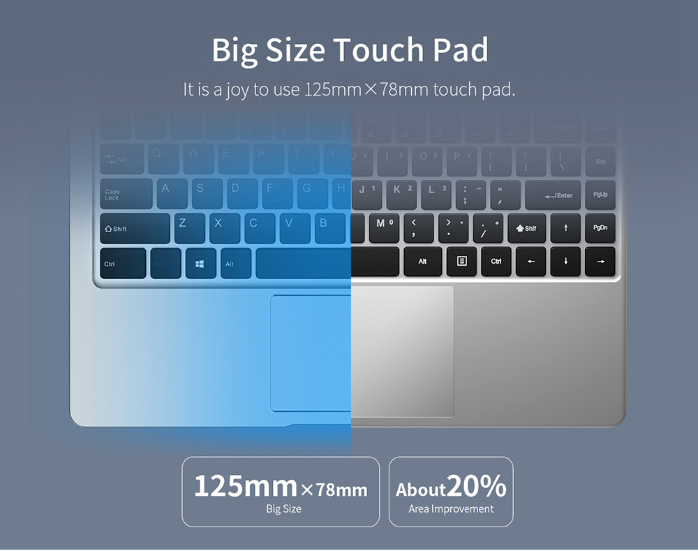 Teclast F7 Plus Laptop Intel Celeron N4100 Quad Core 14 Inch 1920*1080 IPS Screen 8GB RAM 128GB SSD Windows 10 - Silver