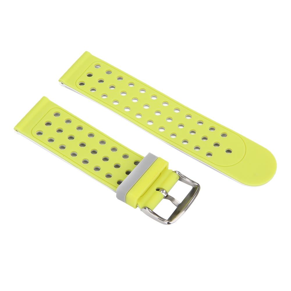Xiaomi Huami Amazfit Bip 2 Universal Replacement Silicon Watch Bracelet Strap Band 20mm Two-tone Round Hole - Gray+Yellow