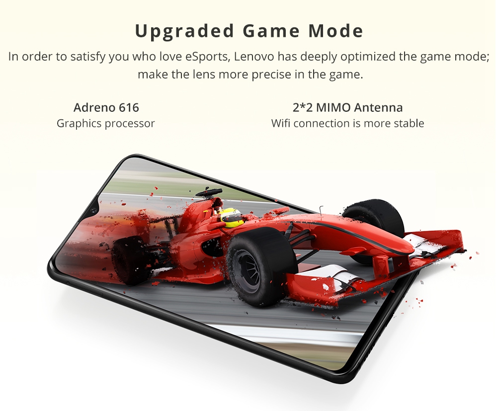 Lenovo Z5S 6.3 Inch 4G LTE Smartphone Snapdragon 710 4GB 64GB 16.0MP+8.0MP+5.0MP Triple Rear Cameras ZUI 10 Touch ID Quick Charge - Grey