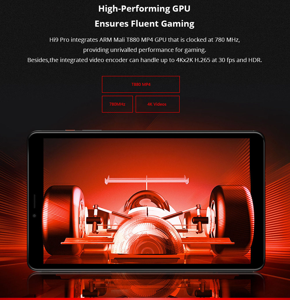 Chuwi Hi9 Pro 4G LTE Phablet MTK6797 Deca Core 8.4" IPS 2K 2560*1600 3GB RAM 32GB ROM Android 8.0 Dual SIM Dual Standby Built-in GPS GLONASS - Black