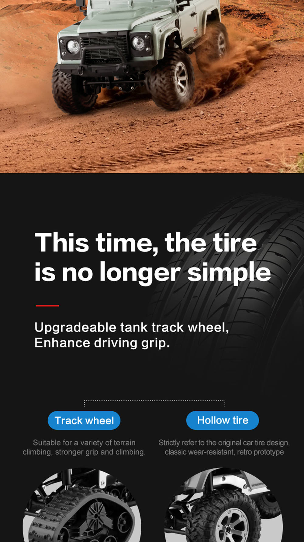 Fayee FY003B 2.4G 1:16 4WD Metal Frame Off-road RC Car RTR Snow Tires - Yellow