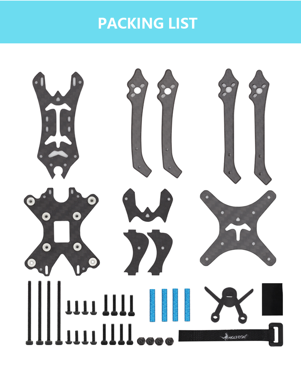 HGLRC Arrow 3 3inch Hybrid Frame Kit Arm 4mm for FPV Racing Drone