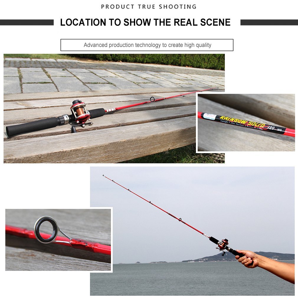 Solid High Carbon Fiber Fishing Rod Pole Accessories 135CM - Random Color