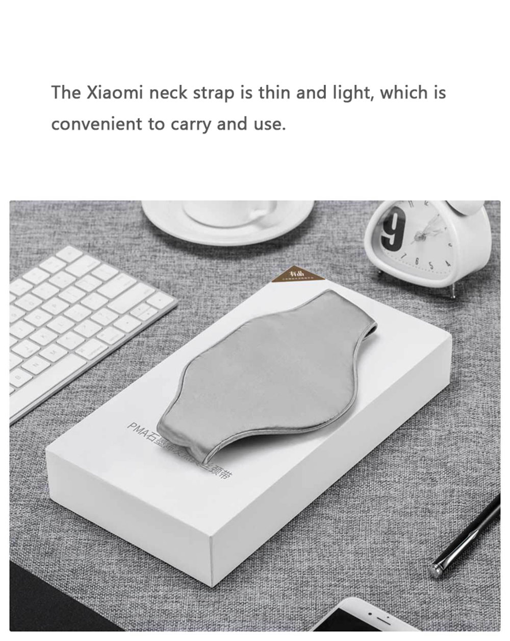 Xiaomi PMA Graphene Therapy Heating Neck Massager 100% Silk Breathable Ultralight Neck Support Strap - Pink
