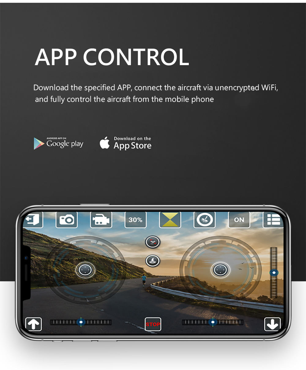 SG106 1080P WiFi FPV RC Drone Optical Flow Positioning RTF Black - Three Battery