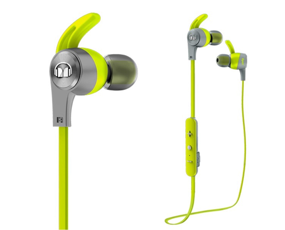 MONSTER iSport Achieve Bluetooth Earphones Water Resistant Noise Reduction - Blue