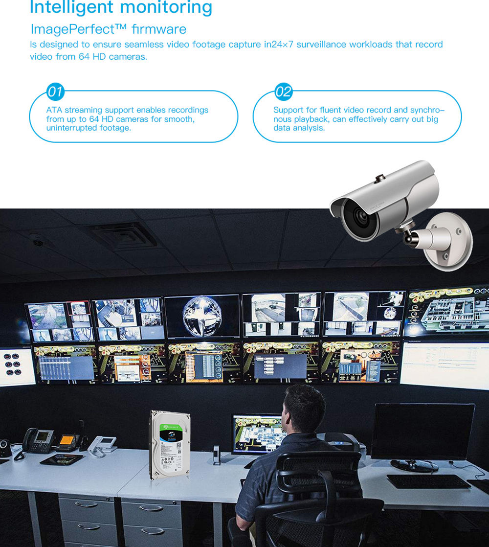 Seagate SkyHawk ST1000VX005 1TB Surveillance Specialised HDD Silver