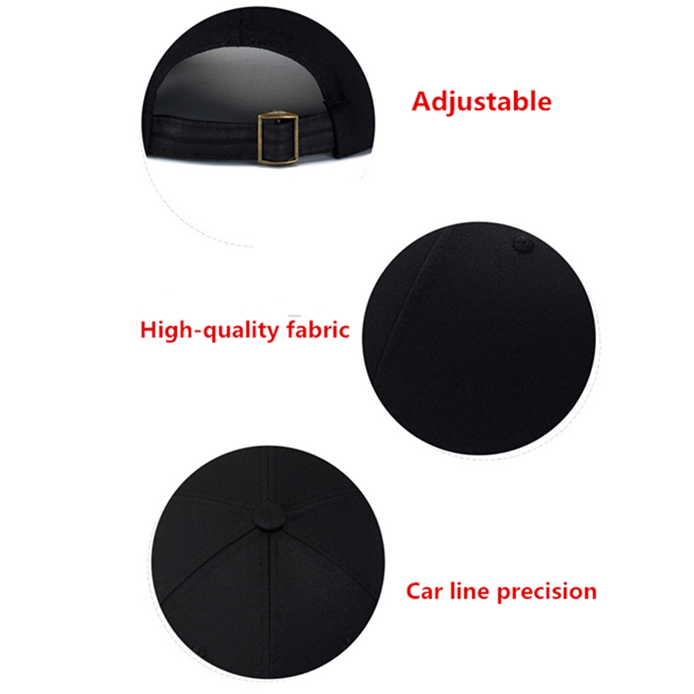 X-1001 Unisex Sports Hat Adjustable Baseball Cap - Black