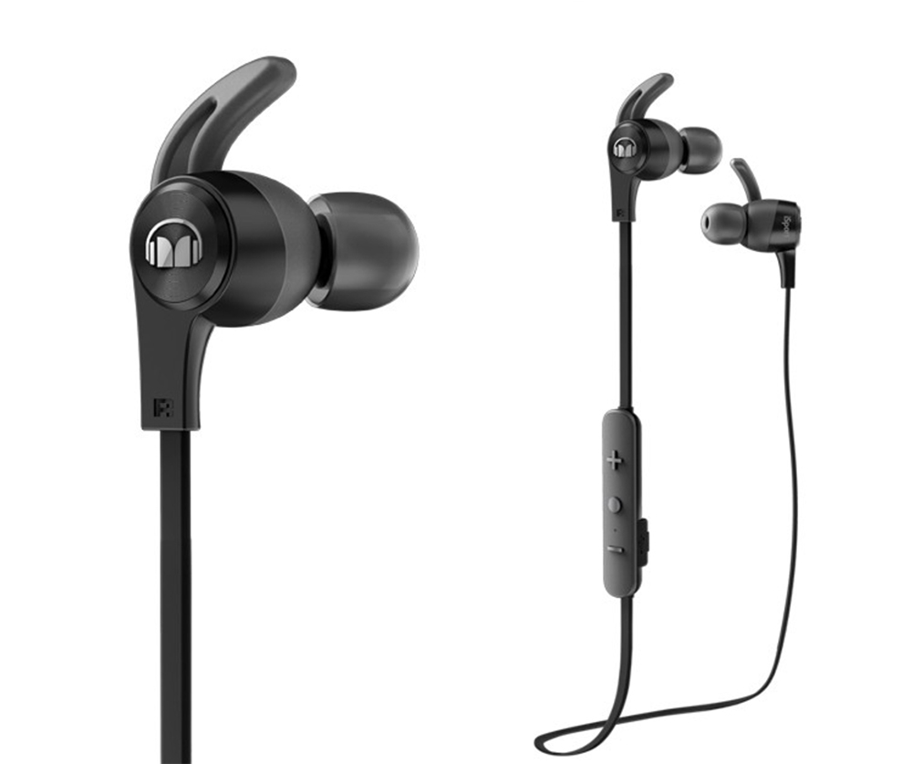 MONSTER iSport Achieve Bluetooth Earphones Water Resistant Noise Reduction - Blue