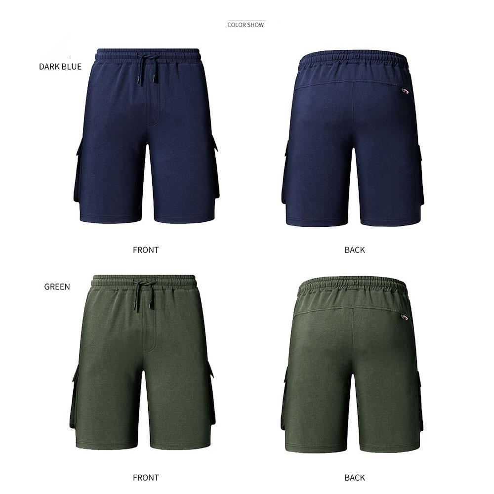 DK17 Men Casual Sports Tethers Shorts Fifth Pants Loose Breathable Size S - Gray