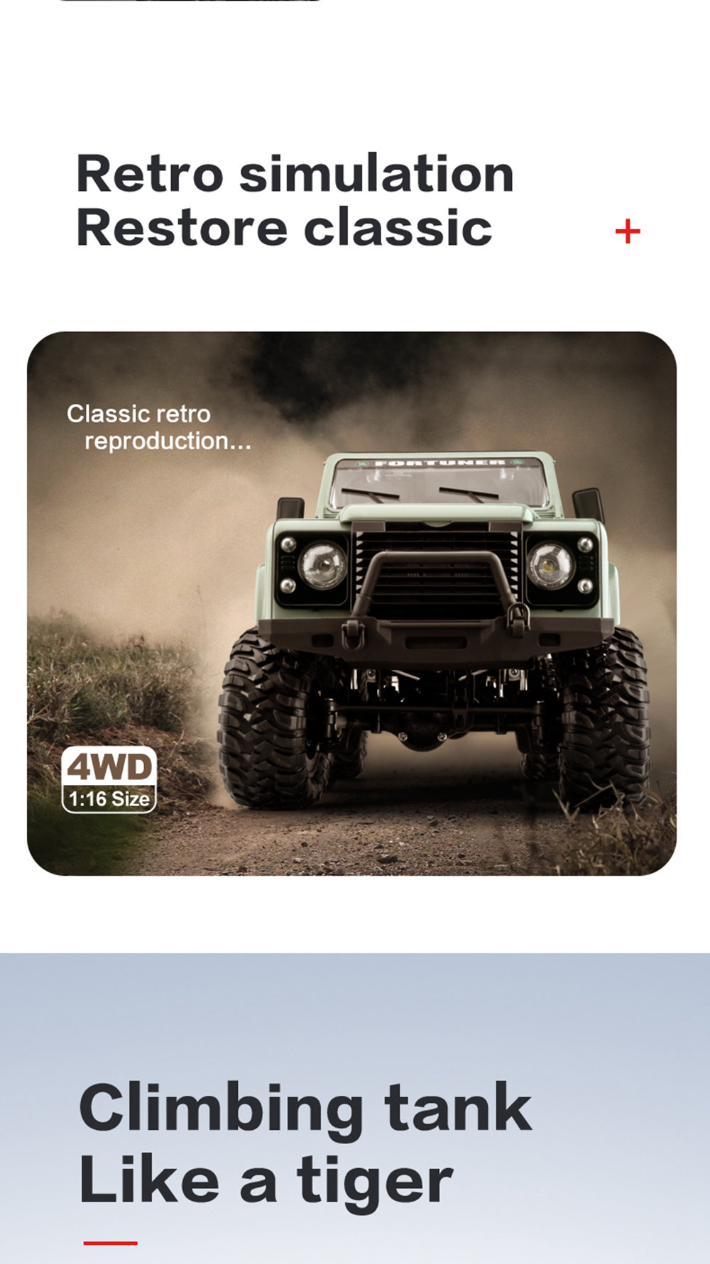 Fayee FY003B 2.4G 1:16 4WD Metal Frame Off-road RC Car RTR Snow Tires - Yellow