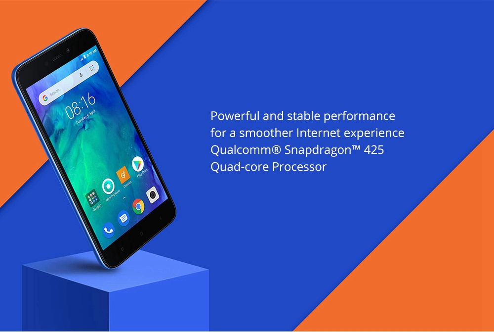 Xiaomi Redmi Go 5.0 inch 4G LTE Smartphone Snapdragon 425 1GB 8GB 8.0MP Rear+5.0MP Front Camera Android Special-edition System Global Version - Blue