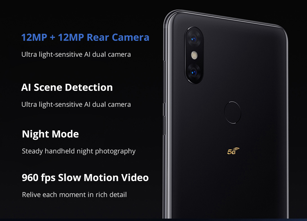 Global Version Xiaomi Mi Mix 3 5G 6GB 128GB Smartphone Black