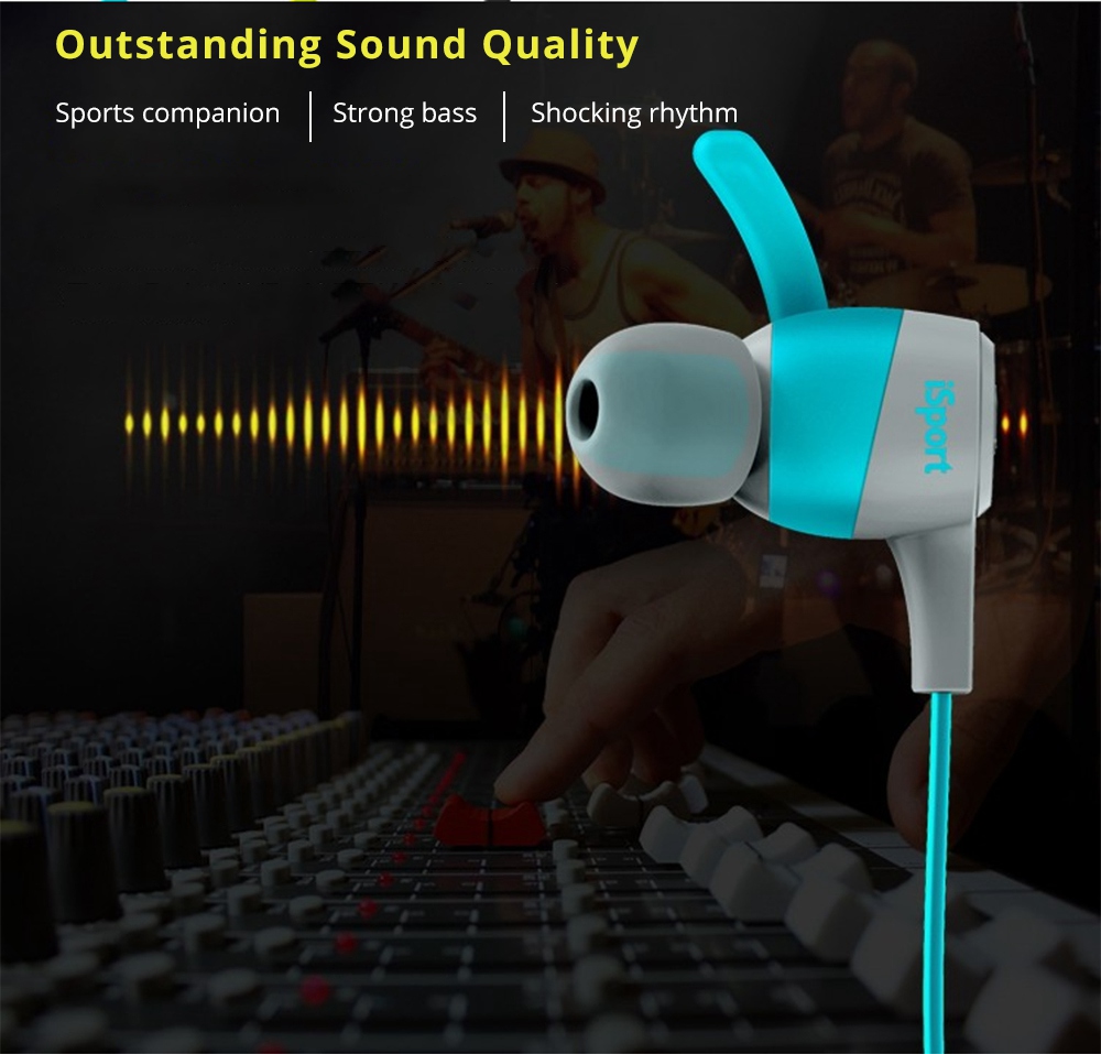 MONSTER iSport Achieve Bluetooth Earphones Water Resistant Noise Reduction - Blue