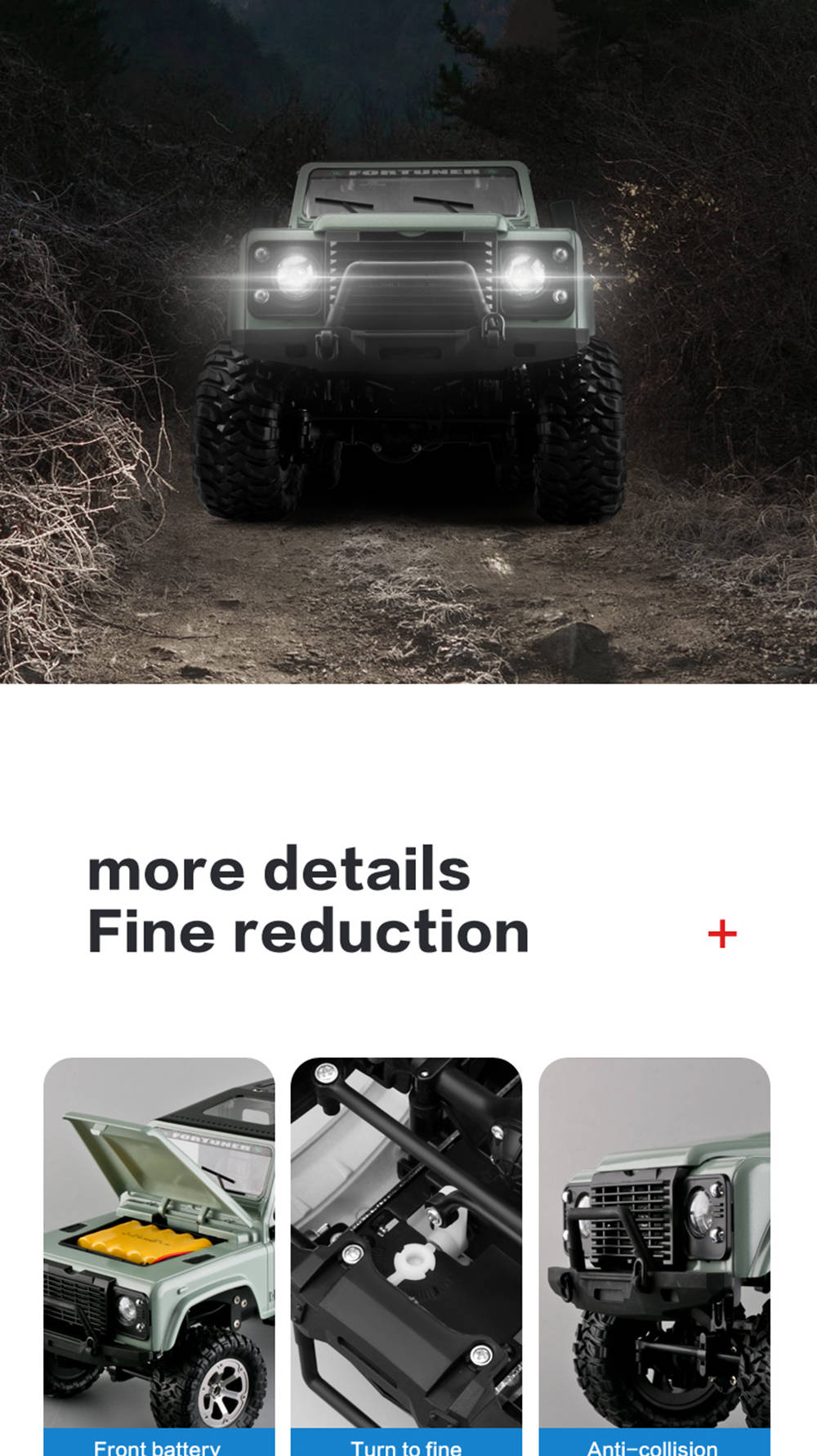 Fayee FY003B 2.4G 1:16 4WD Metal Frame Off-road RC Car RTR Snow Tires - Yellow