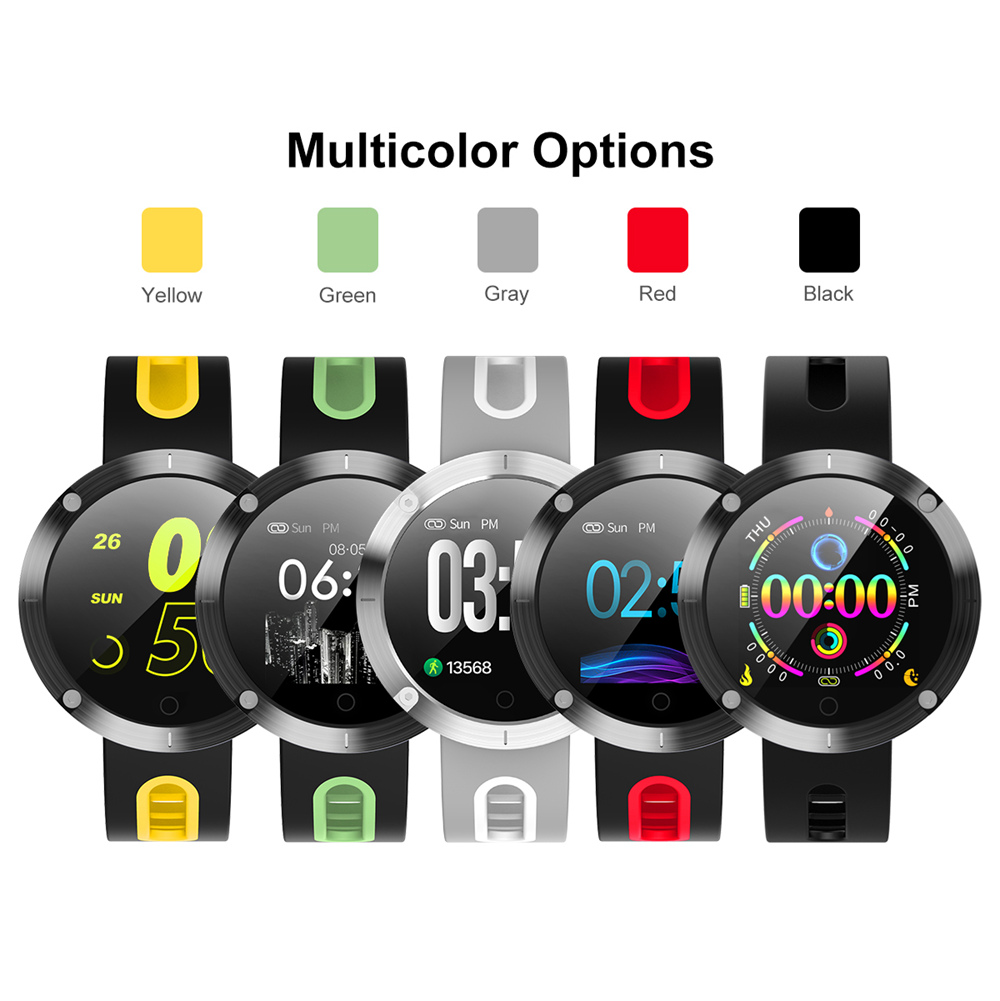 Makibes DM58 Plus Smart Watch 1.22 Inch IPS Screen Heart Rate Monitor Health Tracker IP68 - Black