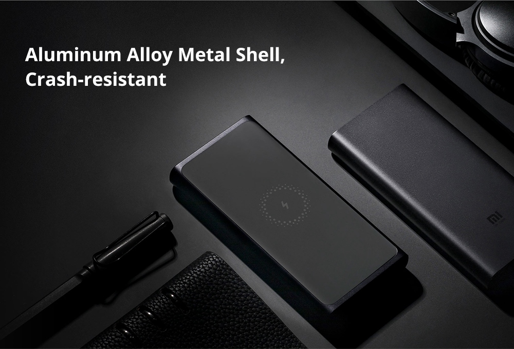 Xiaomi 10000mAh Wireless Power Bank Support 10W Wireless Fast Charging - Black