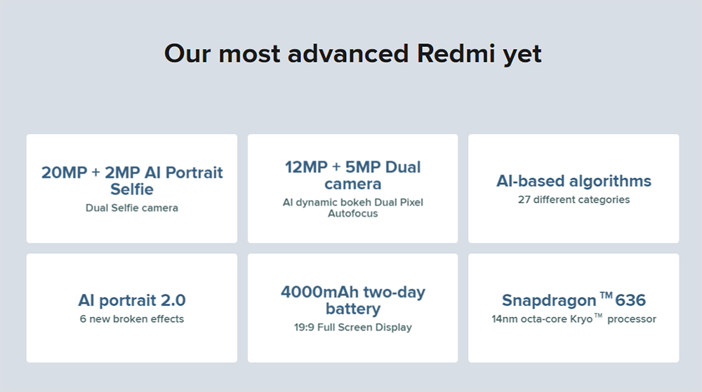 Xiaomi Redmi Note 6 Pro 6.26 Inch 4G LTE Smartphone Snapdragon 636 3GB 32GB 12.0MP + 5.0MP Dual Rear Cameras MIUI 9 Face ID FHD+ Screen Global Version - Pink