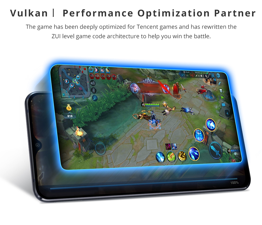 Lenovo Z5S 6.3 Inch 4G LTE Smartphone Snapdragon 710 4GB 64GB 16.0MP+8.0MP+5.0MP Triple Rear Cameras ZUI 10 Touch ID Quick Charge - Grey